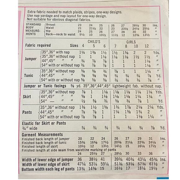 Vtg Simplicity 8943 Jumper Tunic Skirt Pant Pattern 12 Girl 1970 Child Pockets - Picture 4 of 6